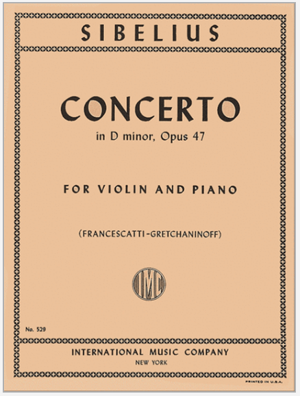 Sibelius Violin Concerto in D minor, Opus 47