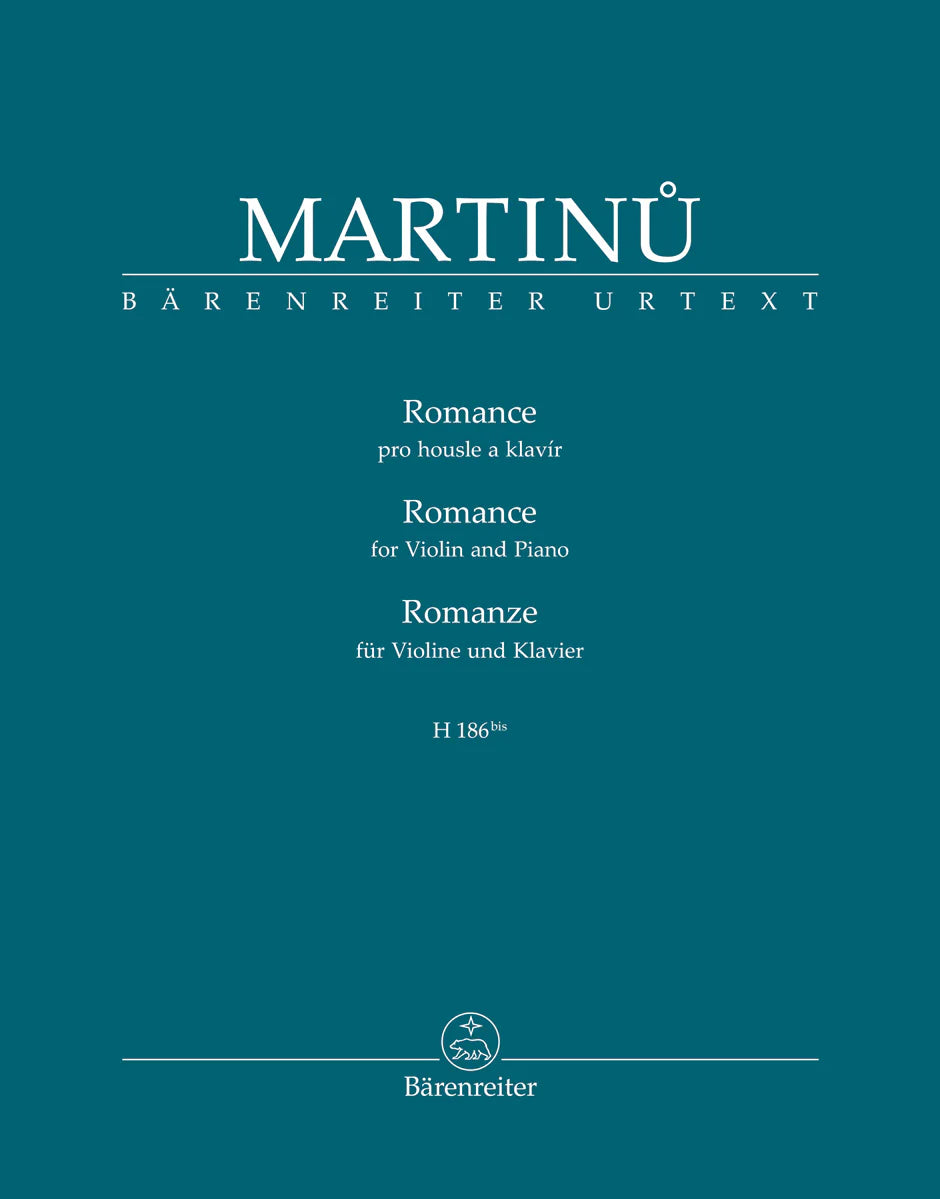 Martinů: Romance for Violin and Piano, H 186bis
