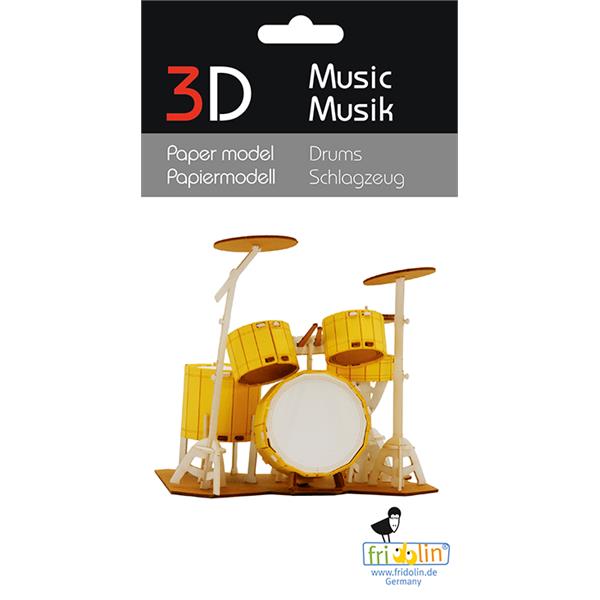 3D Paper Model - Drums