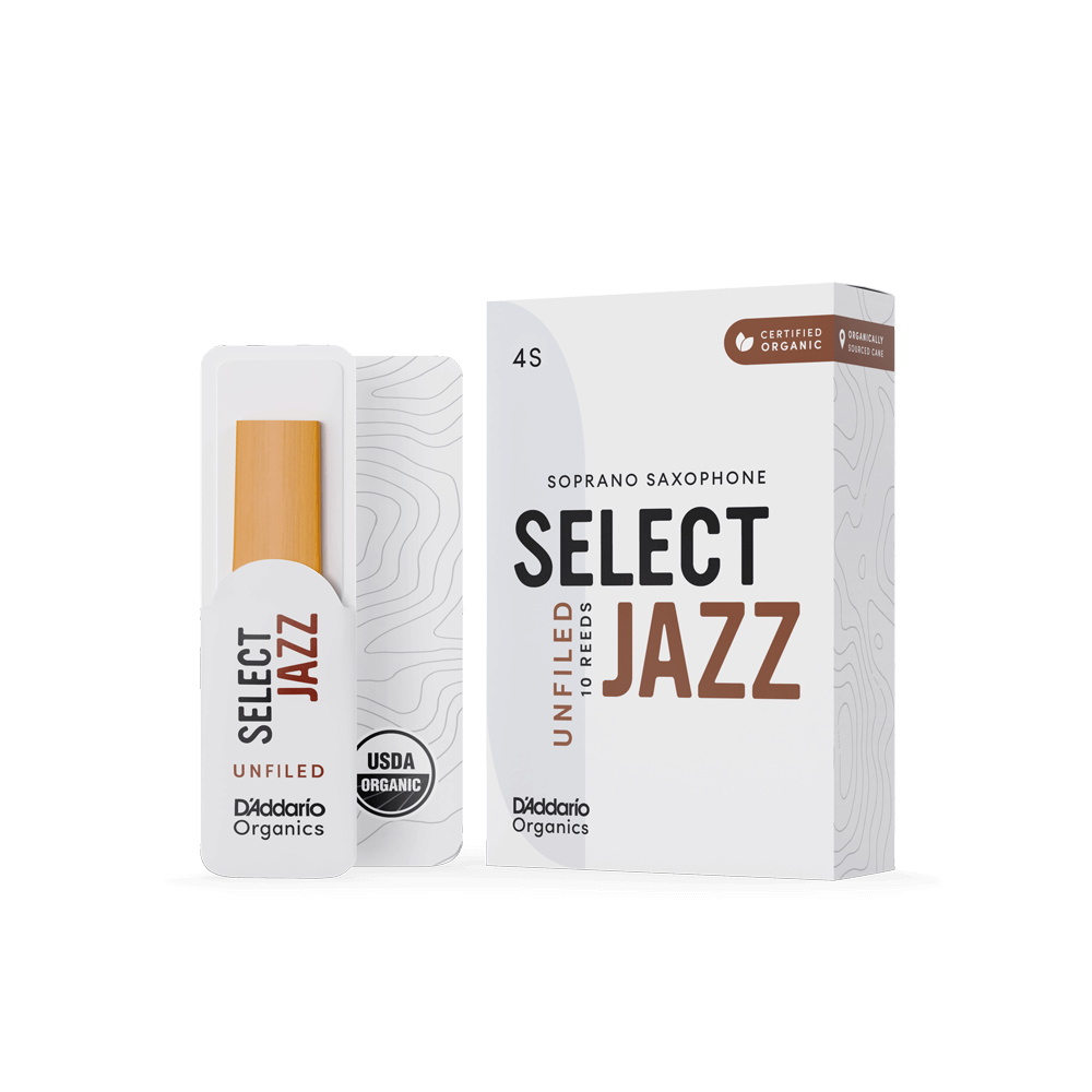 Reed: D'Addario Organic Select Jazz Soprano Saxophone, Unfiled (10 pk)