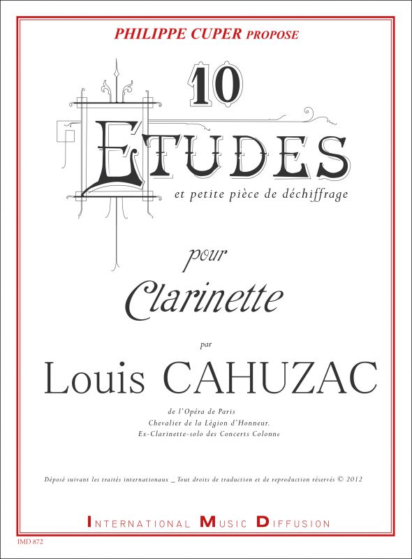 Cahuzac 10 Etudes et petite