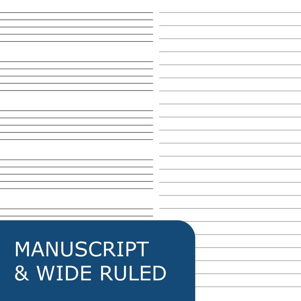 Manuscript Paper Notebook: BBM/Descant LARGE Multi Format (wide rule + Manuscript paper), 64pgs (8.5"x11")