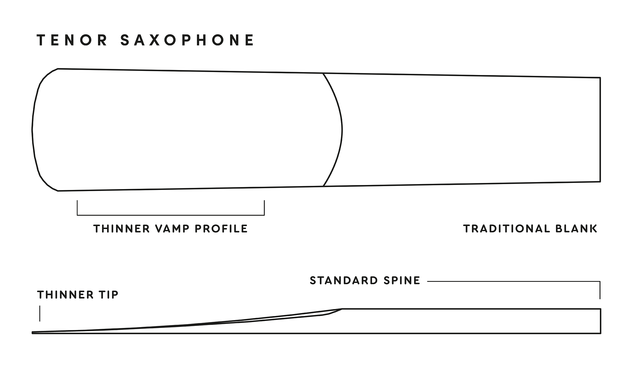Reed: Rico Tenor Saxophone, Unfiled (10 pk)