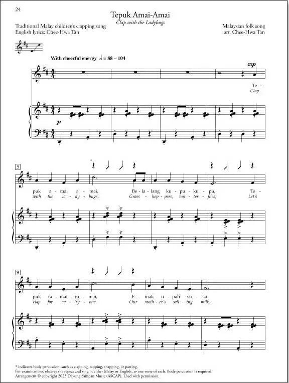 Voice Repertoire Level 1, 2025 Edition, The Royal Conservatory, V6R01, interior page