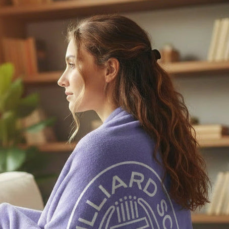 Blanket: Gingham Pattern plus Juilliard seal (60" x 60")