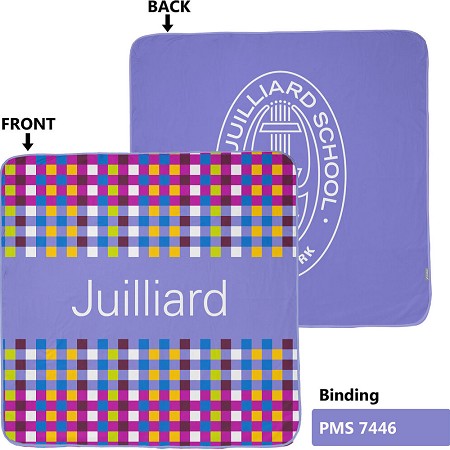 Blanket: Gingham Pattern plus Juilliard seal (60" x 60")