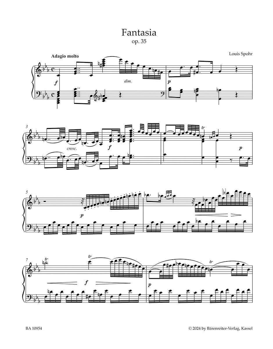 Spohr Fantasia in C minor for Harp op. 35