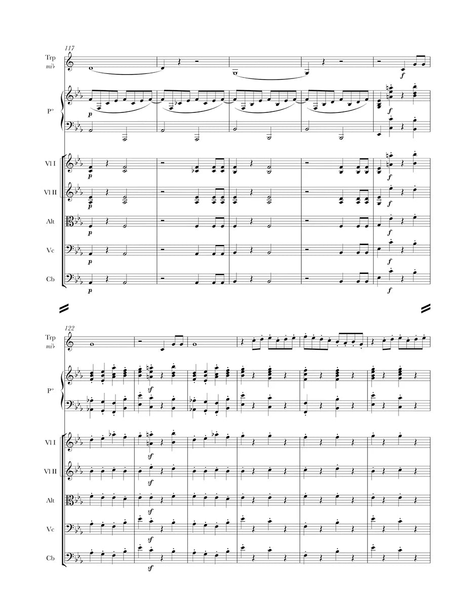 Saint-Saëns: Septuor for Trumpet, Piano, two Violins, Viola, Cello and Double Bass in E-flat Major, Op. 65 (Full Score)
