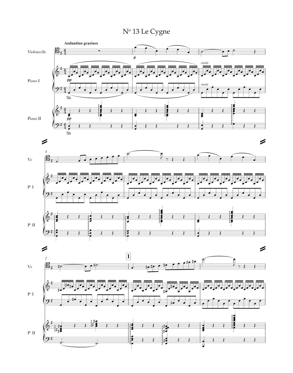 Saint-Saens The Carnival of the Animals, Score