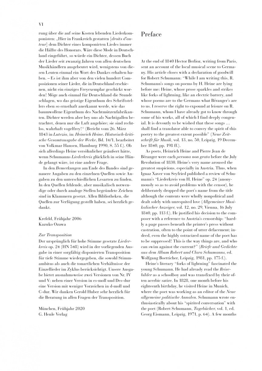 Schumann Liederkreis for Low Voice and Piano, Op. 24