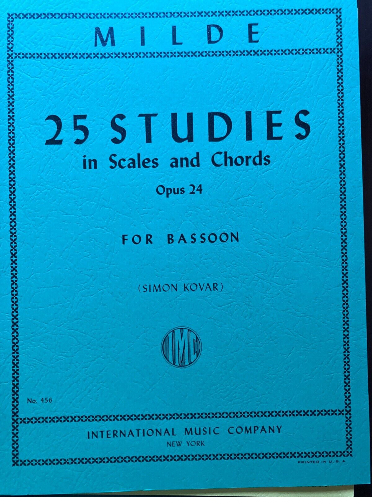 Milde 25 Bassoon Studies in Scales and Chords Opus 24