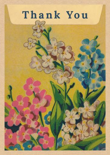 Card: Thank You - Flowers (Blank Inside)