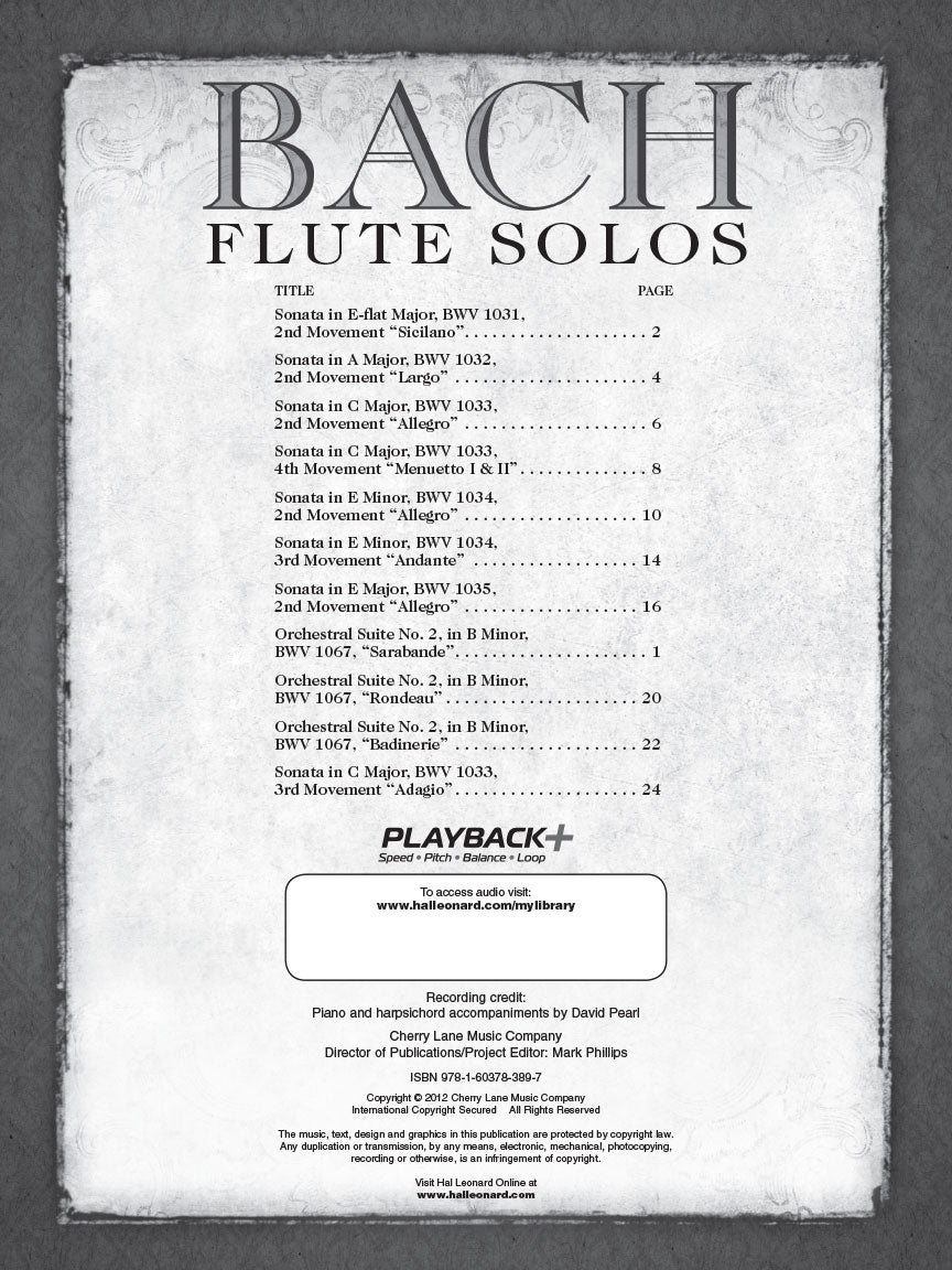 Bach Flute Solos