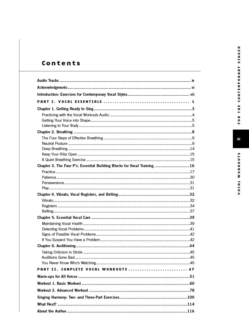Vocal Workouts for the Contemporary Singer