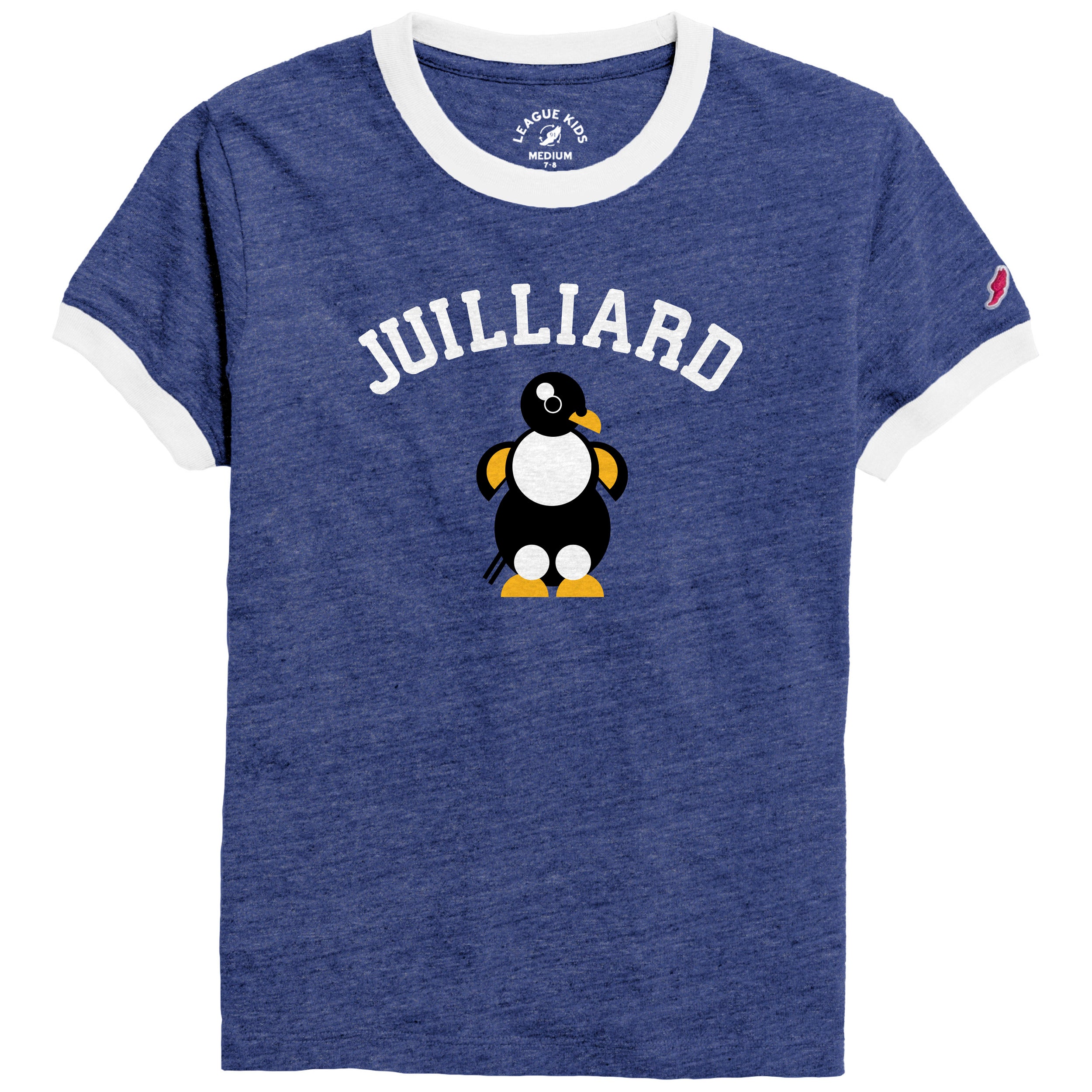 Clearance T-Shirt: Juilliard Penguin Ringer in Blue YOUTH