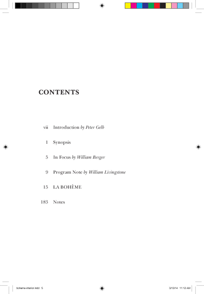 Puccini's La Boheme - The Metropolitan Opera Presents - Complete Libretto