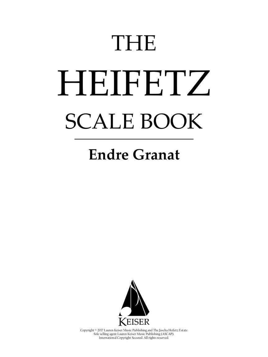 Heifetz The Scale Book for Violin