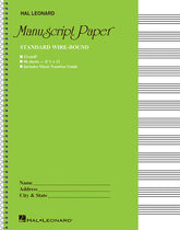Manuscript Paper Wire-Bound: Hal Leonard, Standard (Green Cover) 96pgs (8 1/2"x11")