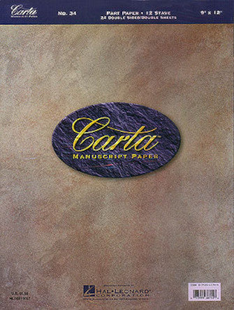 Carta No. 34 Mid-Range Manuscript Paper O/P