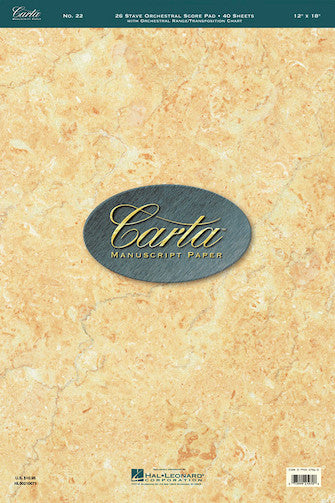 Carta No. 22 Professional Manuscript Paper