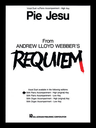 Lloyd Webber Pie Jesu (from Requiem) Vocal Duet