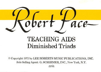 Pace Flash Cards, Diminished Triads