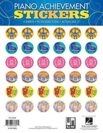 Stickers: Piano Achievement Stickers
