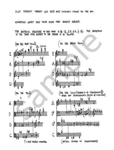 Cage String Quartet in Four Parts