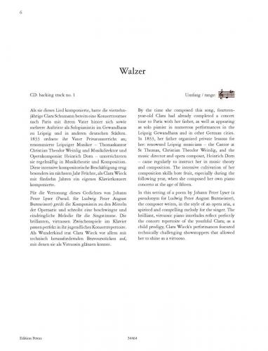 Clara Schumann Anniversary Songbook High Voice (Original Keys)