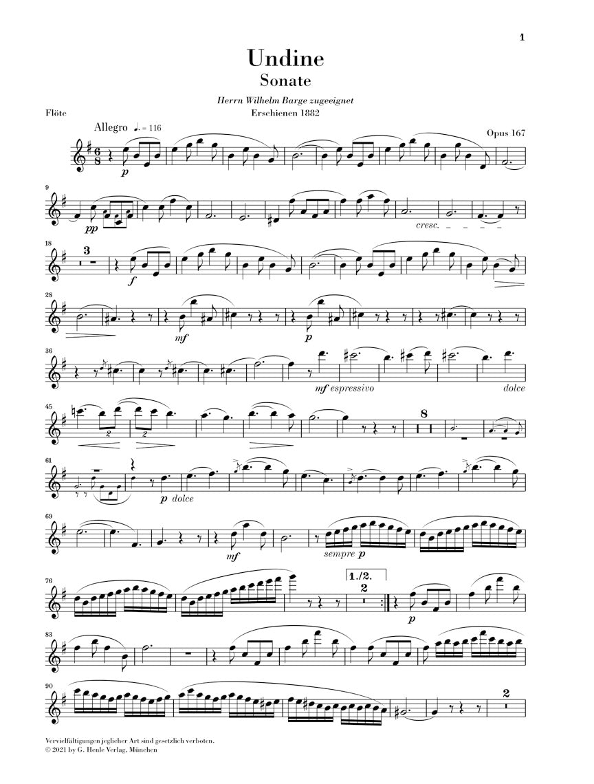 Reinecke Flute Sonata "Undine" Op. 167