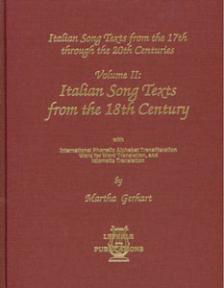 Italian Song Texts from the 18th Century Volume 2