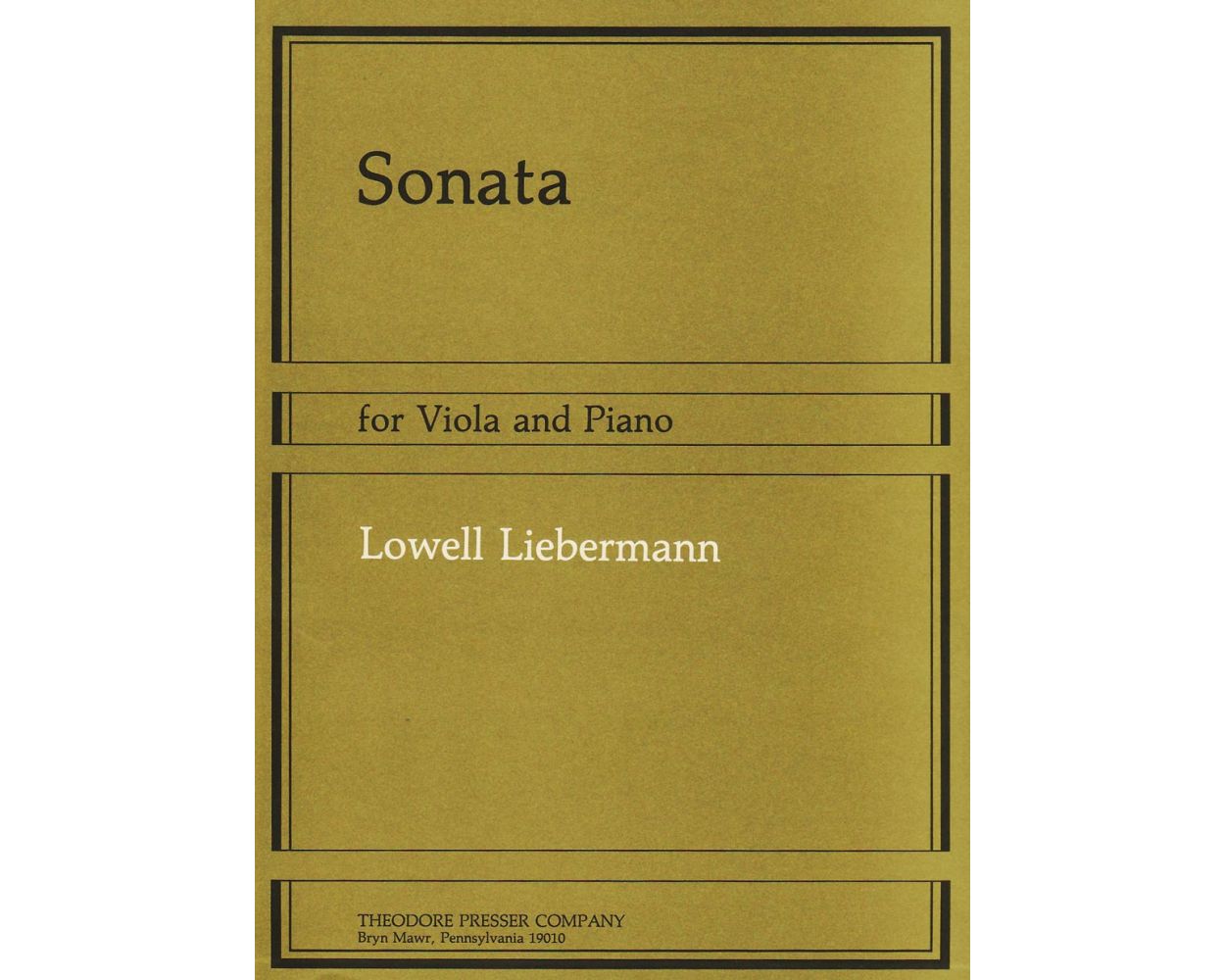 Liebermann Sonata for Viola & Piano