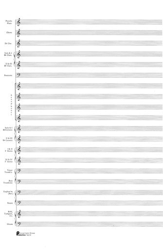 Manuscript Pad: Passantino Score Pad 23 Concert Band 12x18 40 Sheets Lavendar Cover