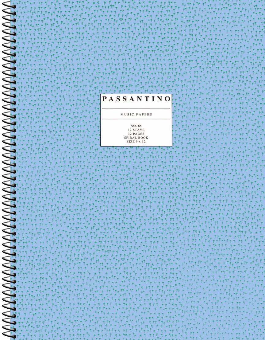Passantino Spiral Book #65 12 Stave Both Sides 32 Pgs 9x12