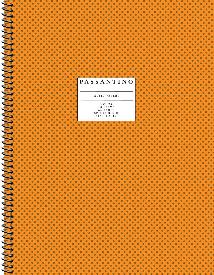 Passantino Spiral Book #74 64 Pages 10 Stave Both Sides 9x12