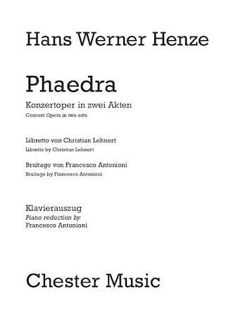 Henze Phaedra Vocal Score
