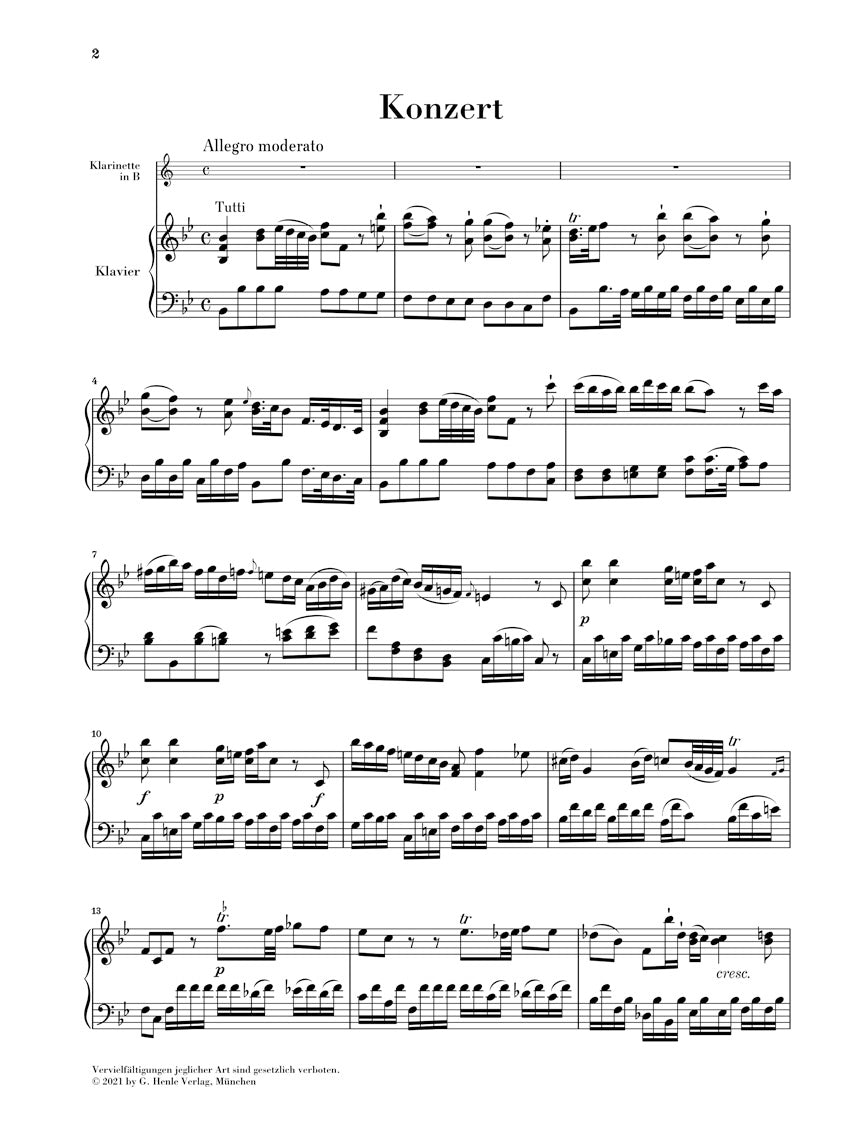 Stamitz Clarinet Concerto in B Major