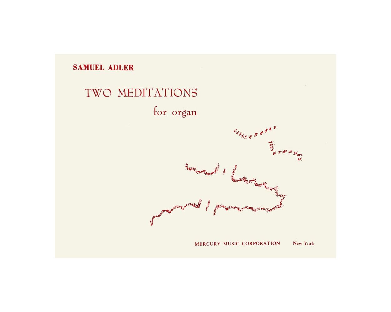 Adler 2 Meditations For Organ
