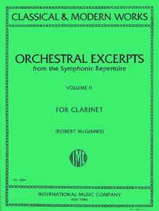 Orchestral Excerpts Volume 2 for Clarinet