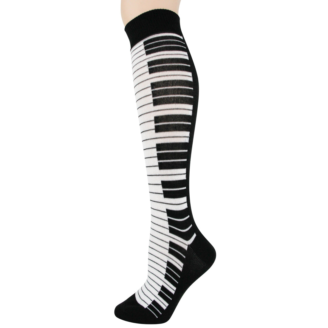 Socks: Piano Keyboard Knee High women's