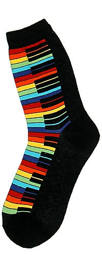 Socks: Rainbow Piano Keyboard Crew Socks