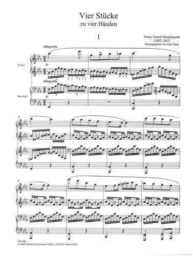 Mendelssohn 4 Pieces for Piano Duet
