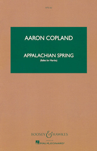 Copland: Appalachian Spring Ballet for Martha (Study Score)
