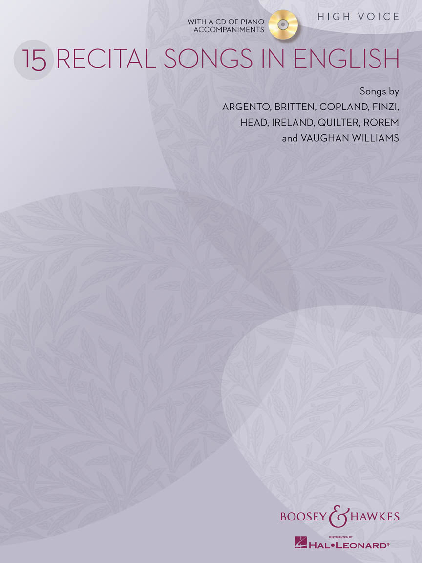 Fifteen Recital Songs in English High Voice