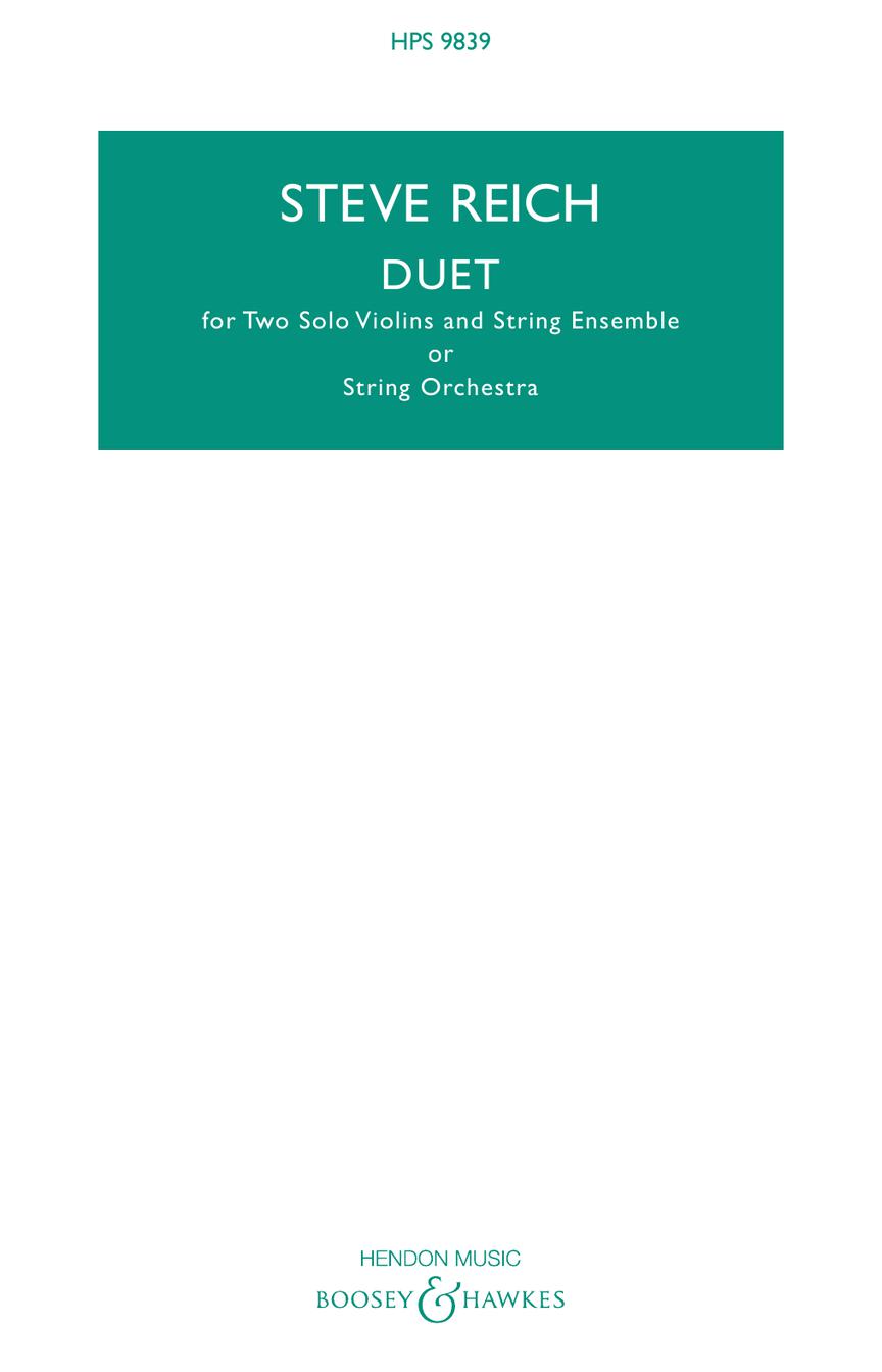 Duet For Two Violins And String Ensemble - Study Score