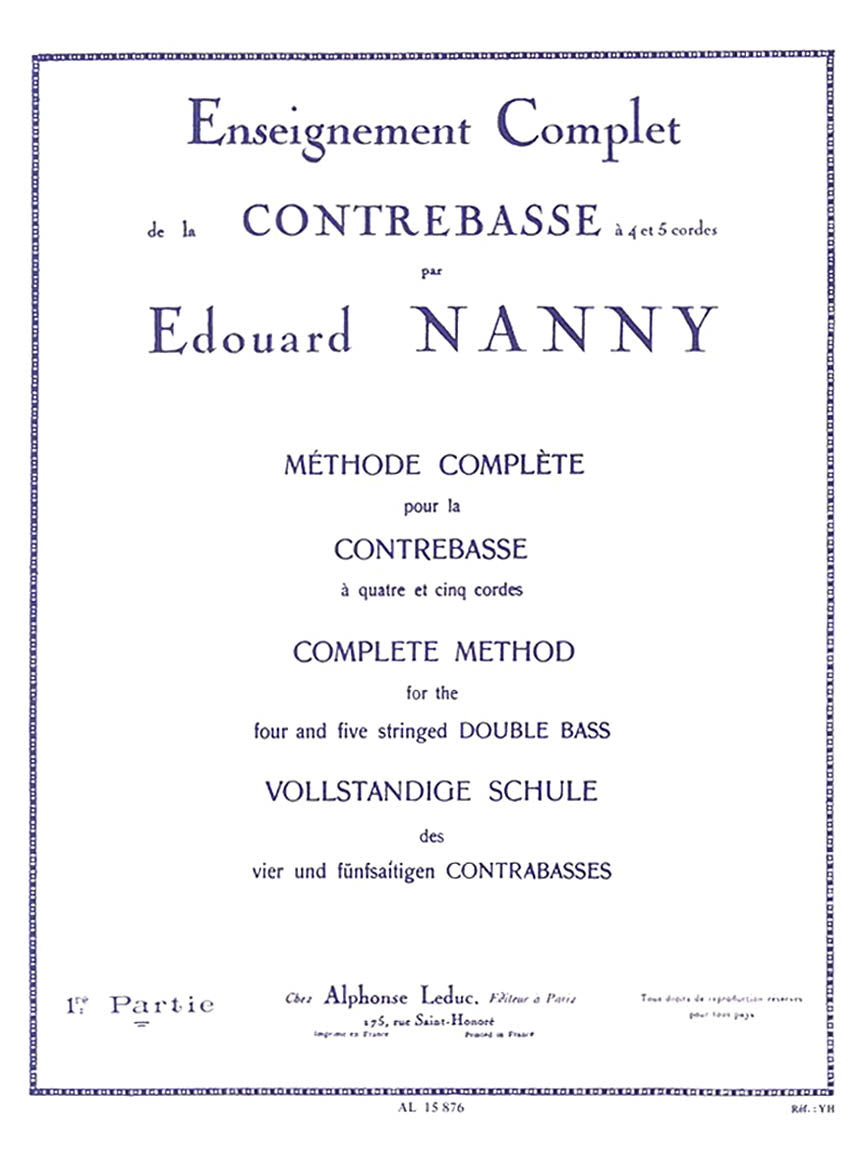 Nanny Complete Method for the Four and Five-Stringed Double Bass