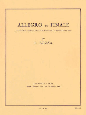 Bozza Allegro And Finale, For Double Bass, Tuba, Bass Saxhorn Or Bass Trombone