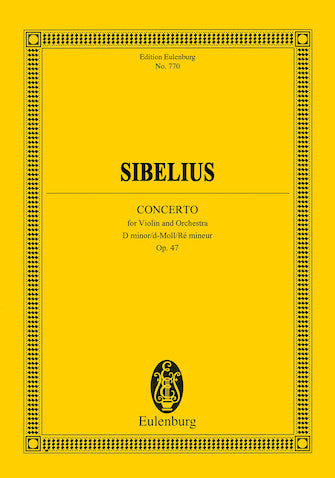 at føre vest sød smag Sibelius Violin Concerto, Op. 47 Study Score