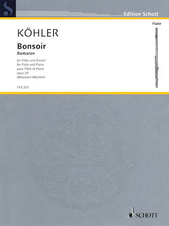 Kohler Bonsoir Romanze, Op. 29 Flute and Piano Reduction