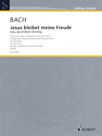 Jesu Joy of Man's Desiring for Piano Trio Score & Parts